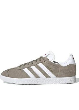 Замшевые кеды хаки adidas originalsgazelle 38 45 размер8 фото