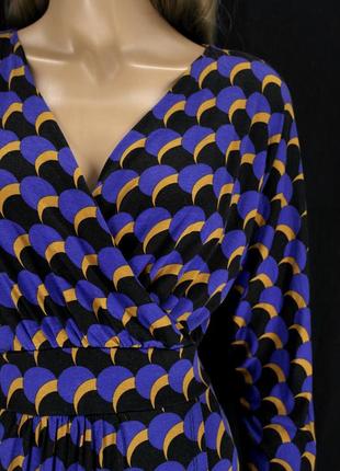Брендовое платье с длинным рукавом "george" с геометрическим принтом. размер uk14/ eur42.2 фото