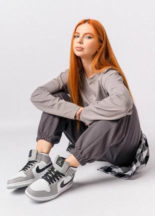 Шикарные зимние женские кроссовки "nike air jordan union 1 retro high winter"6 фото