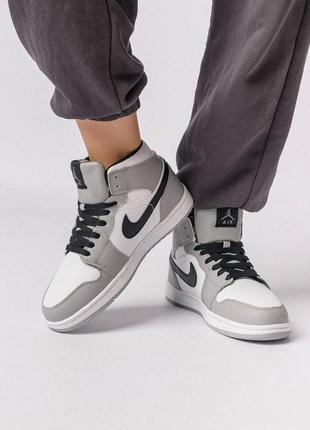 Шикарные зимние женские кроссовки "nike air jordan union 1 retro high winter"7 фото