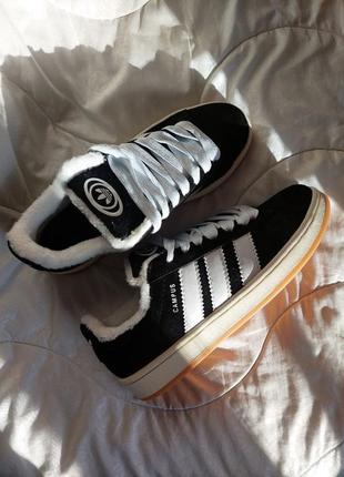 Adidas сampus black white winter
