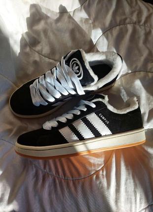 Adidas сampus black white winter7 фото