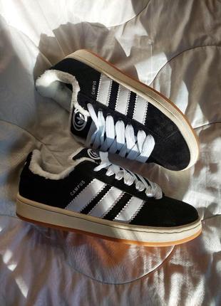 Adidas сampus black white winter3 фото