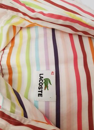 Lacoste! супертрендовая актуальна бавовняна брендовий сорочка в смужку4 фото