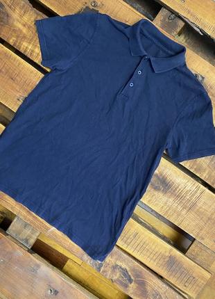 Детская хлопковая футболка (поло) george (джордж 14-15 лет 164-170 см идеал оригинал синяя)1 фото