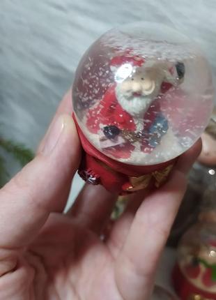 Сніговий шар різдвяний новорічний сувенір санта клаус