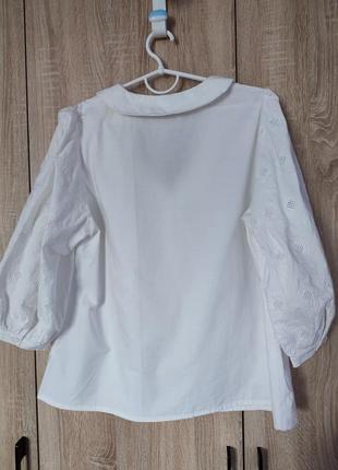 Стильная блуза айвори красивая рубашка рубашка блузка размер 48-504 фото