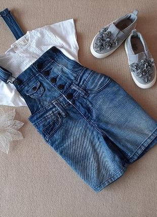 Стильний джинсовий комбінезон для дівчинки h&m