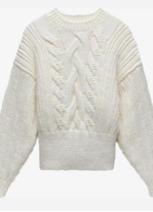 Zara свитер джемпер с косами1 фото