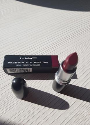 Помада mac amplified lipstick, тон dark side3 фото