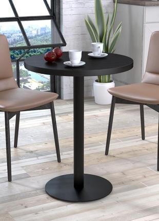 Стіл обідній круглий bs-450 loft design венге луїзіана. кухонний стіл лофт із металу1 фото