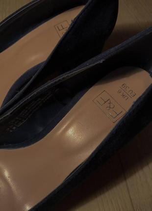 Класичні туфлі темно-синьного кольору бренду f&f3 фото