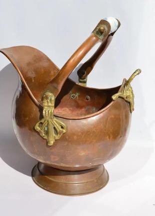 Антикварний зольник, кашпо! крупний! мідь, поч. хх ст.