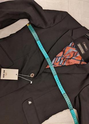 Стильный жакет пиджак с трикотажными манжетами5 фото