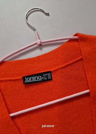 Оранжевий светр з v-подібним вирізом4 фото