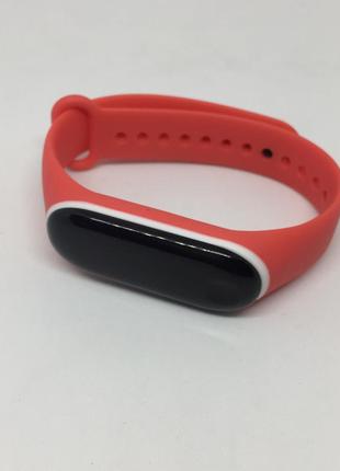 Ремешок mi band 3 ми бенд 4 двухцветный красный/ белый1 фото