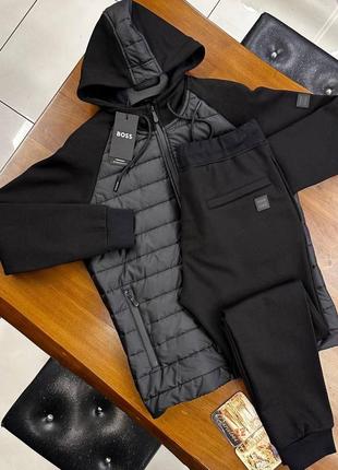 Брендовий костюм boss // костюм трьохнитка фліс