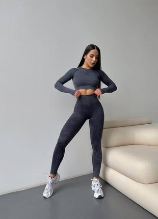 Спортивні лосини легінси леггінси пушап пуш ап антицелюлітні з стяжкою розділювачем...
