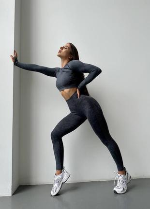 Спортивні лосини легінси леггінси пушап пуш ап антицелюлітні з стяжкою розділювачем...