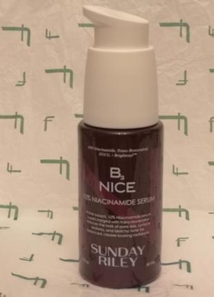 Сыворотка с ниацинамидом sunday riley b3 nice 10% niacinamide serum, 30 мл2 фото