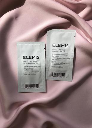 Набір пробників від elemis, pro-collagen morning matrix та pro-collagen marine cream