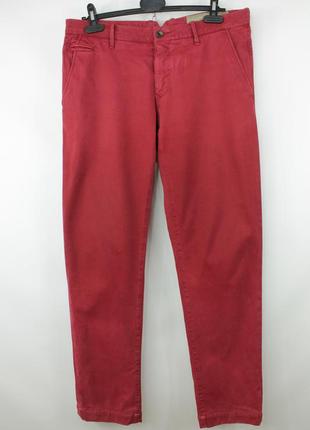 Яскраві італійські люкс брюки штани jacob cohen bobby comfort slim fit red chino pants