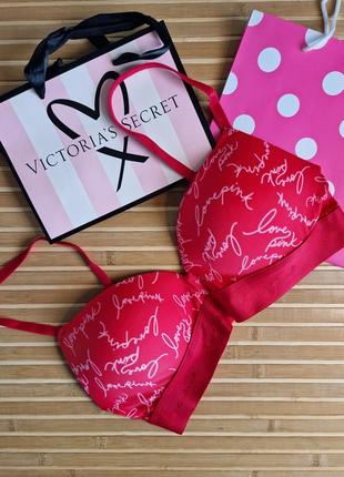 Бюст без косточек пуш ап victorias secret pink wear everywhere wireless push-up оригинал