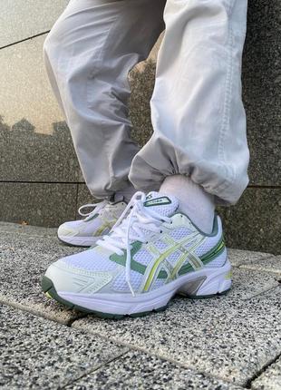 Жіночі кросівки asics gel-1130 white green білого з зеленим кольорів1 фото