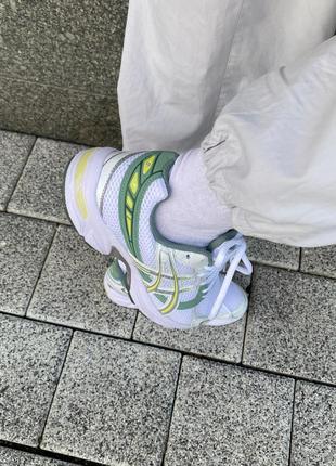 Жіночі кросівки asics gel-1130 white green білого з зеленим кольорів9 фото