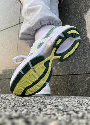 Жіночі кросівки asics gel-1130 white green білого з зеленим кольорів7 фото