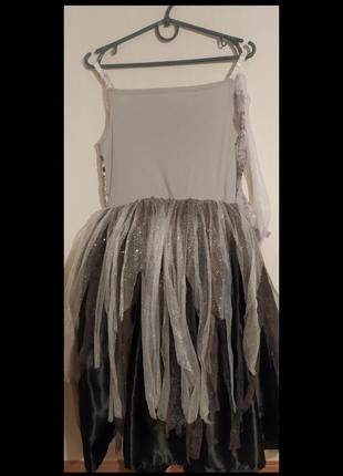Карнавальный костюм платье привидение, призрак, королева хеллоуина, на 11 12 13 14 15 лет хелоуин хелловин хеловин хэллоуин хэловин6 фото