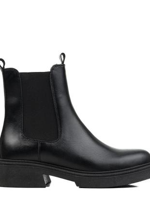 Ботинки - челси женские черные кожаные 460бz4 фото