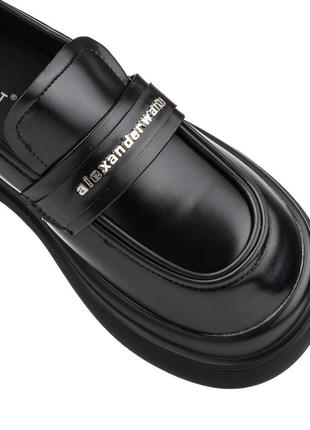 Туфли женские черные на удобном каблуке 2319т7 фото