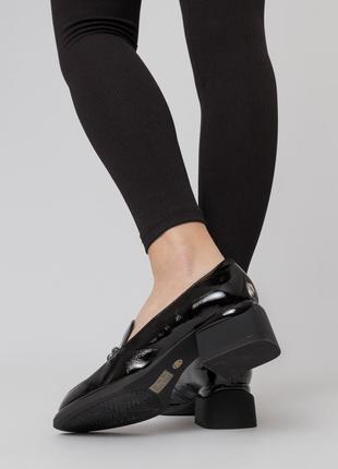 Туфли женские черные лакированые 2125т9 фото