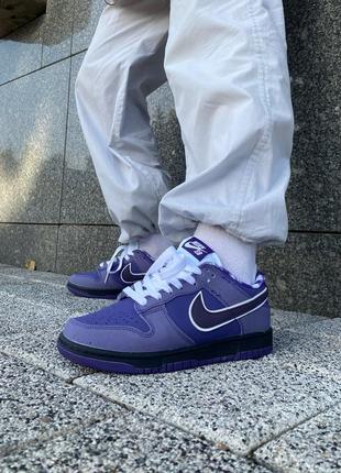 Жіночі кросівки nike sb dunk low purple lobster фіолетового кольору