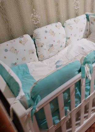 Бортики~подушки в ліжко ковдра1 фото
