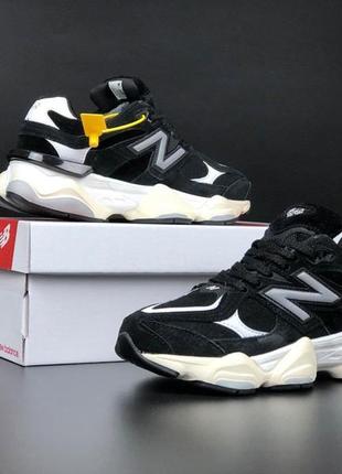 Р.36, 39 кроссовки new balance 9060 черно/бежевые зима ks 11851