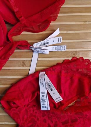 Комплект кружевной бра с пушапом оригинал sexy tee lacie push-up bra victorias secret4 фото