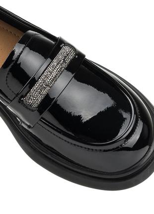 Туфли женские черные лакированные 2338т7 фото