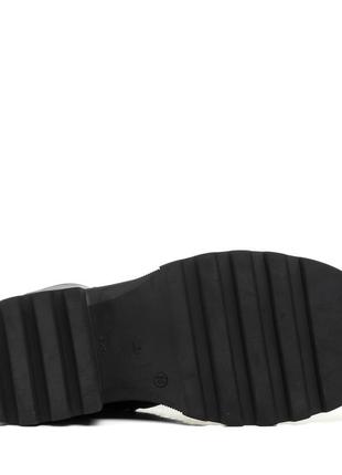 Ботинки женские кожаные зимние на шнуровке 440цz6 фото