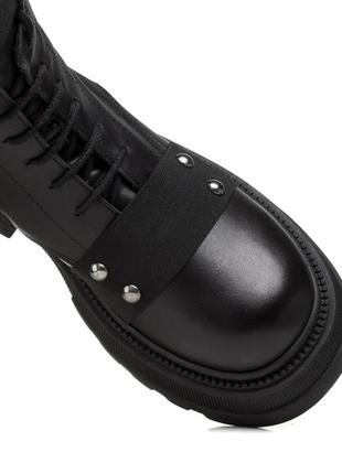 Ботинки женские кожаные зимние на шнуровке 440цz7 фото