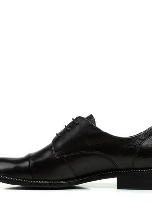 Туфли женские кожаные черные на удобном каблуке 1612т3 фото