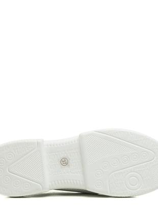 Туфли женские кожаные белые с дырочками 2194т-а6 фото