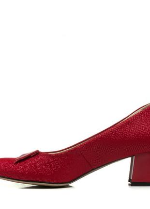 Туфлі жіночі червоні на каблуці 1181тп-а3 фото