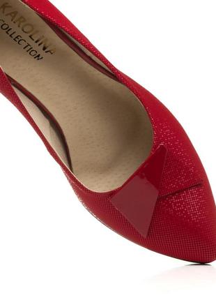 Туфлі жіночі червоні на каблуці 1181тп-а7 фото