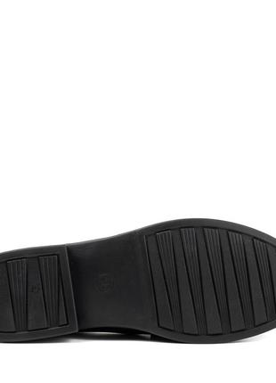 Туфли-лоферы женские черные кожаные 2296т6 фото