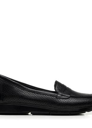 Туфли женские черные кожаные 976тz2 фото