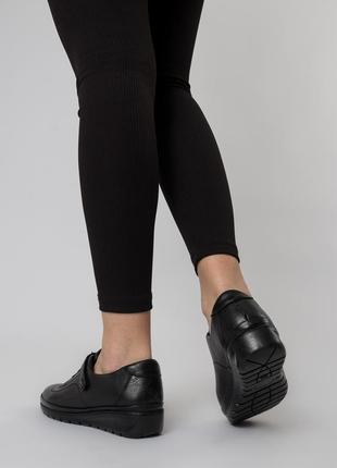 Туфли женские черные кожаные 1030тz10 фото