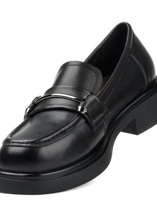 Туфли женские кожаные черные 2284т6 фото