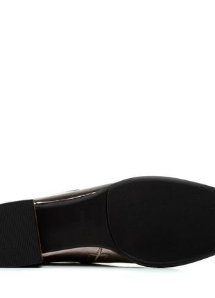 Туфли женские кожаные лаковые черные,на устойчивом каблуке,на низком каблуке 1620т6 фото